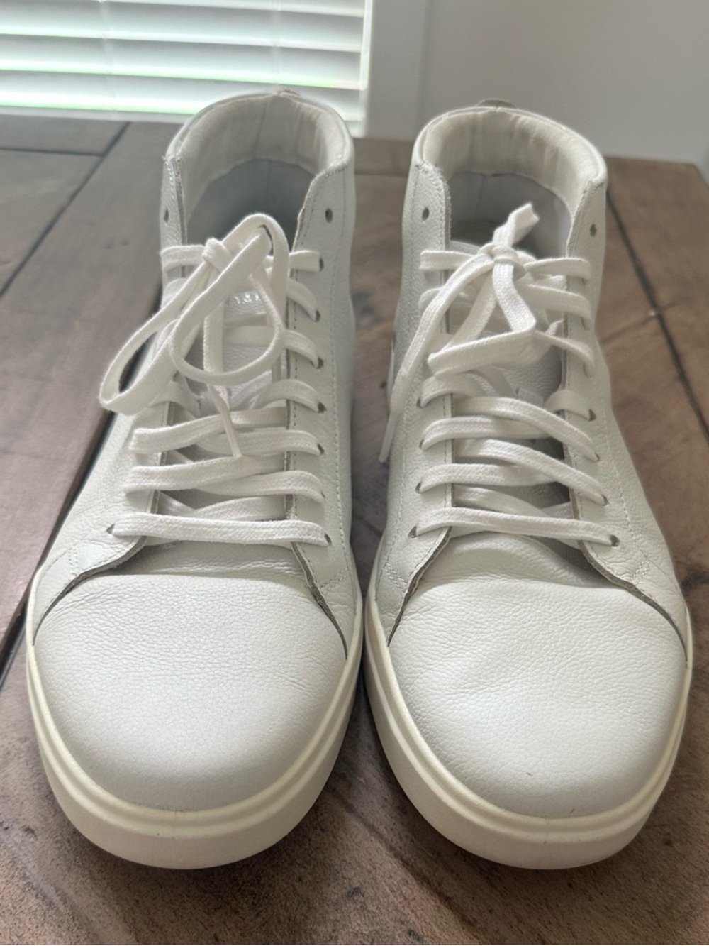 Men’s Cole Haan - Minimalist White Leather High-Top Sneakers - size 11.5 - Picture 2 of 8